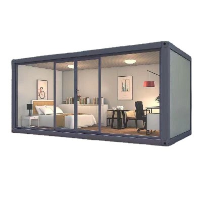 中山集装箱移动房住人轻钢移动房组装简易房工地宿舍箱阳光房框架