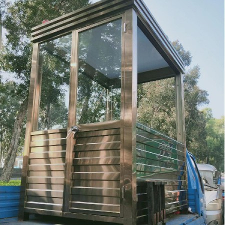 移动不锈钢厂家收费岗亭门卫亭隔离室值班亭户外岗亭房活动房保安