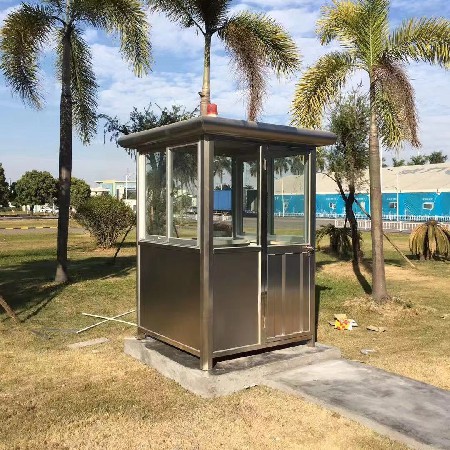 移动不锈钢厂家收费岗亭门卫亭隔离室值班亭户外岗亭房活动房保安