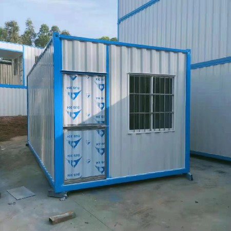 中山集装箱移动房住人轻钢移动房组装简易房工地宿舍箱阳光房框架