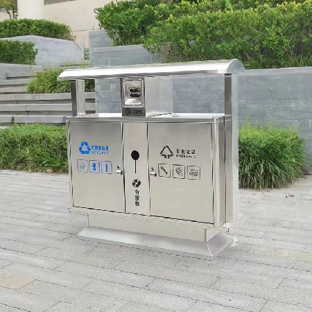 中山不锈钢镀锌板环卫垃圾桶景区街道商用户外分类垃圾桶多款组合