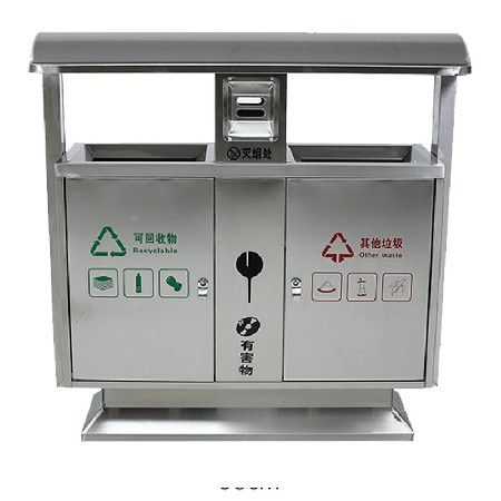 中山不锈钢镀锌板环卫垃圾桶景区街道商用户外分类垃圾桶多款组合